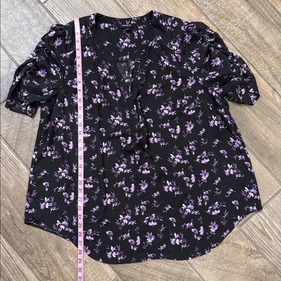 Torrid Harper Georgette Ruched Short Sleeve Blouse Size 2 - Picture 12 of 13